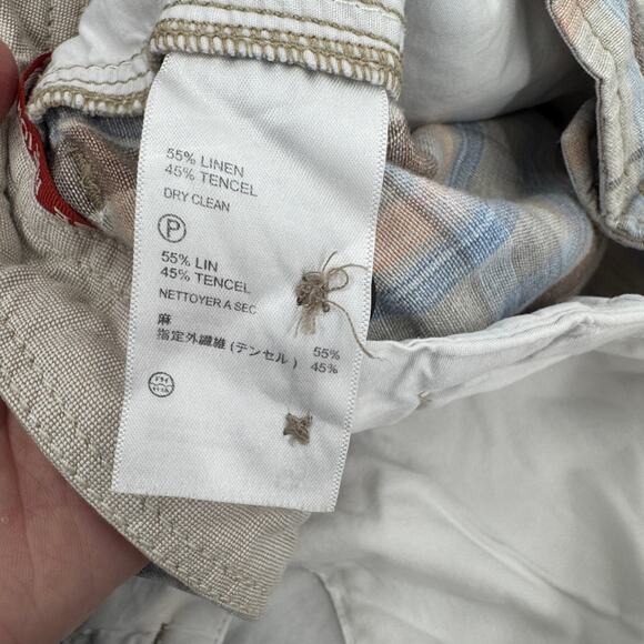 Tommy Bahama Shorts Mens 40 (40x9 ACTUAL) Linen Coastal Paradise Nation Blue Tan - Picture 7 of 8